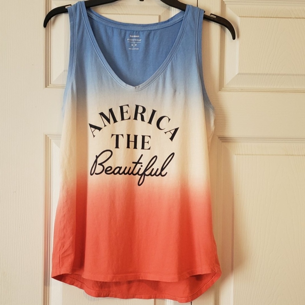 Red, White & Blue Graphic Tank